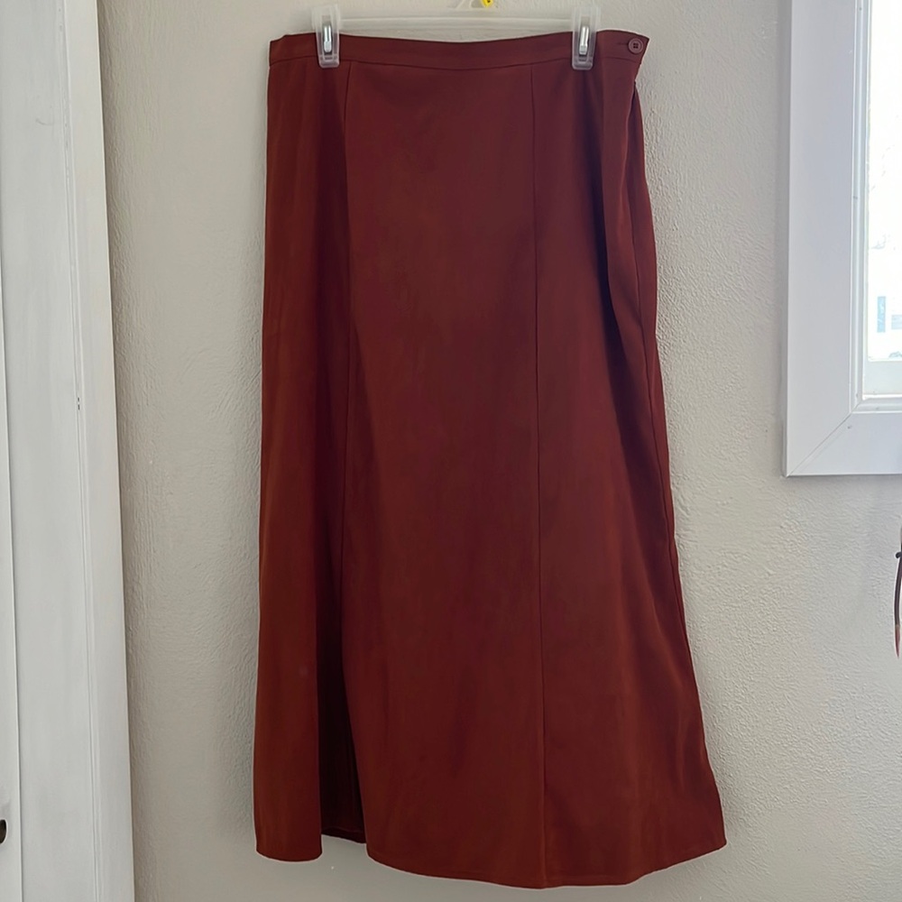 Rust colored maxi skirt